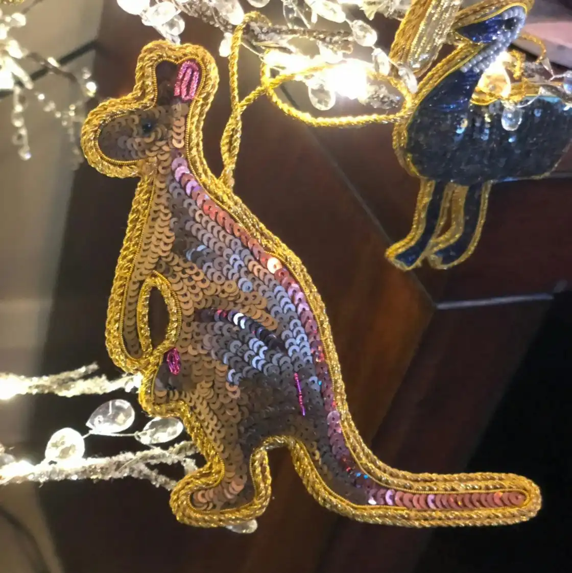 Belle Kangaroo Sequin Hanging Decoration