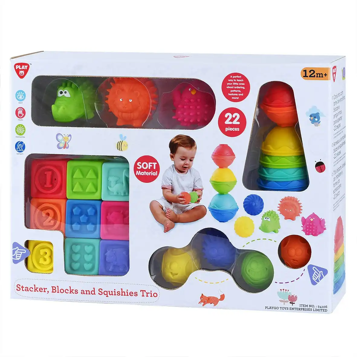 Stackers, Blocks & Squishies Trio 22 pcs