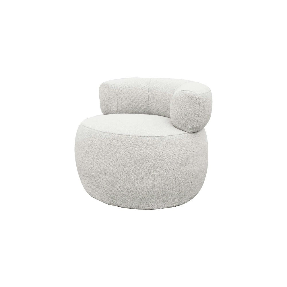 Raimon Furniture Gina Bourcle Fabric Swivel Occasional Accent Relaxing Lounge Chair - Natural