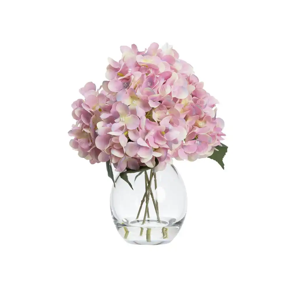 Glamorous Fusion Pink Hydrangea 27cm Artificial Faux Plant Flower Decorative Mixed Arrangement