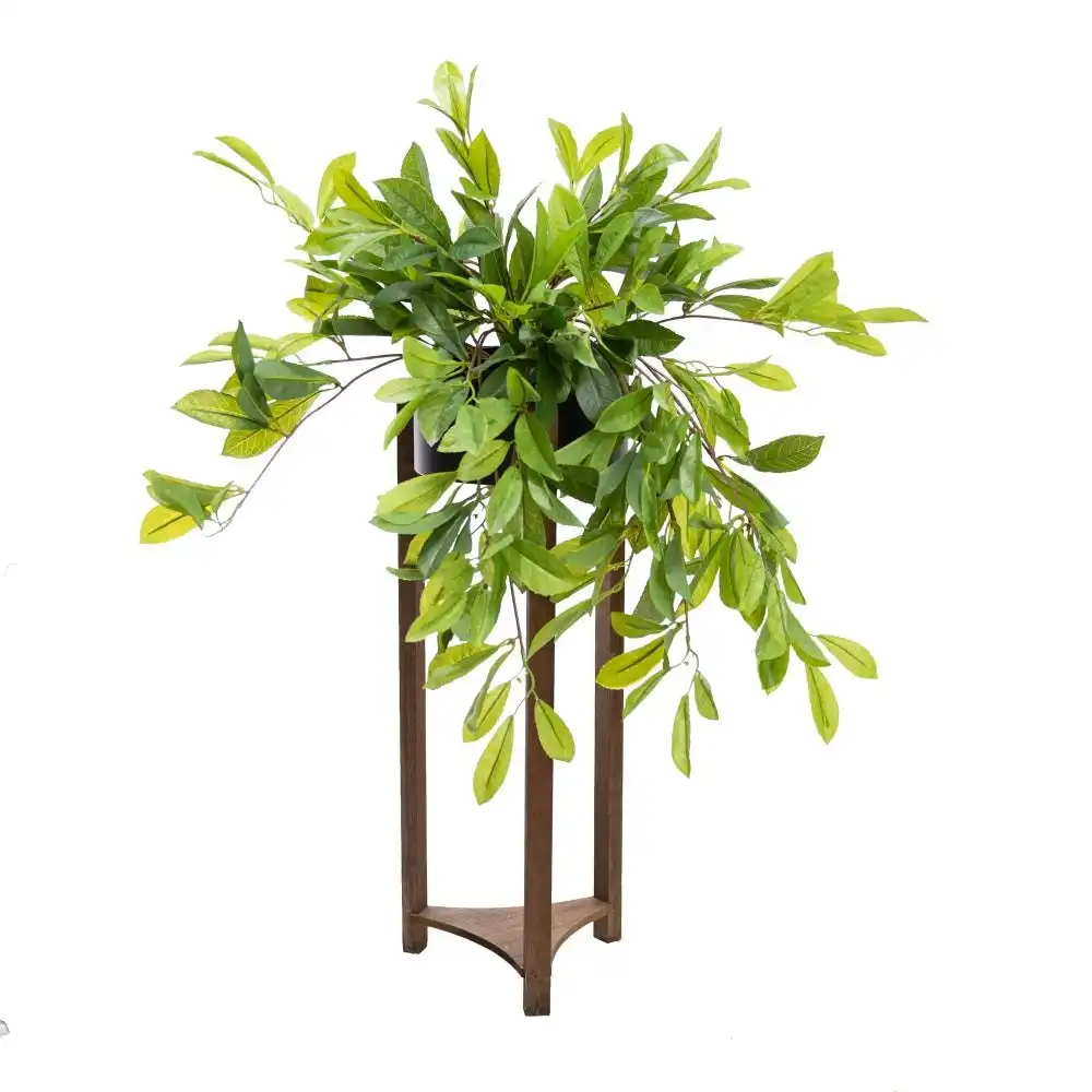 Glamorous Fusion Potted Laurel Artificial Faux Plant Decorative With Planter Green