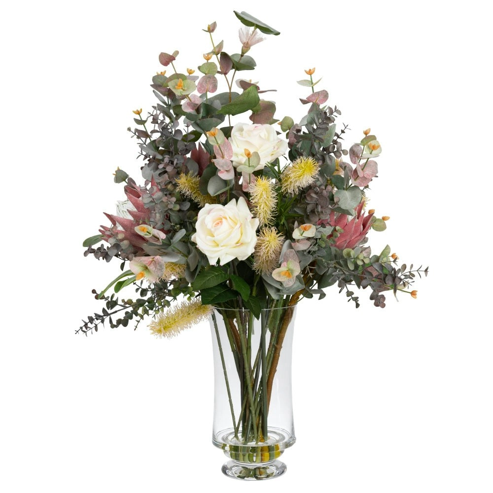 Glamorous Fusion All Round Protea Artificial Faux Plant Flower Decorative Mixed Arrangement