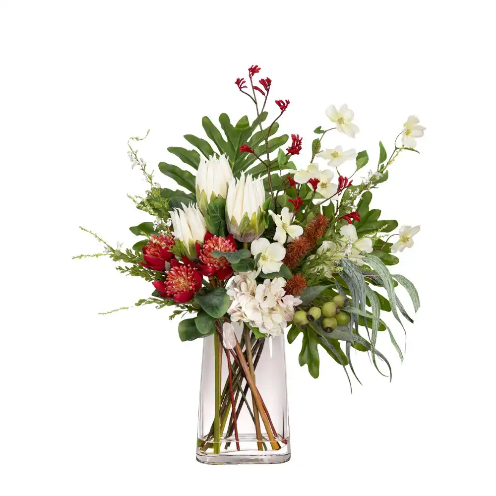 Glamorous Fusion Waratah Flatback 90cm Artificial Faux Plant Flower Decorative Mixed Arrangement