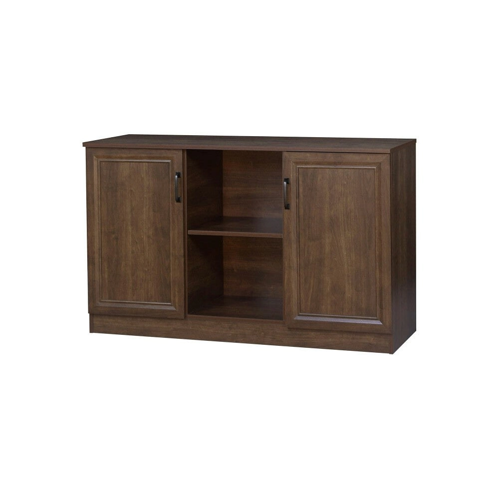 Maestro Furniture Dallas Wooden 2-Door Sideboard Buffet Unit Storage Cabinet Dark Walnut