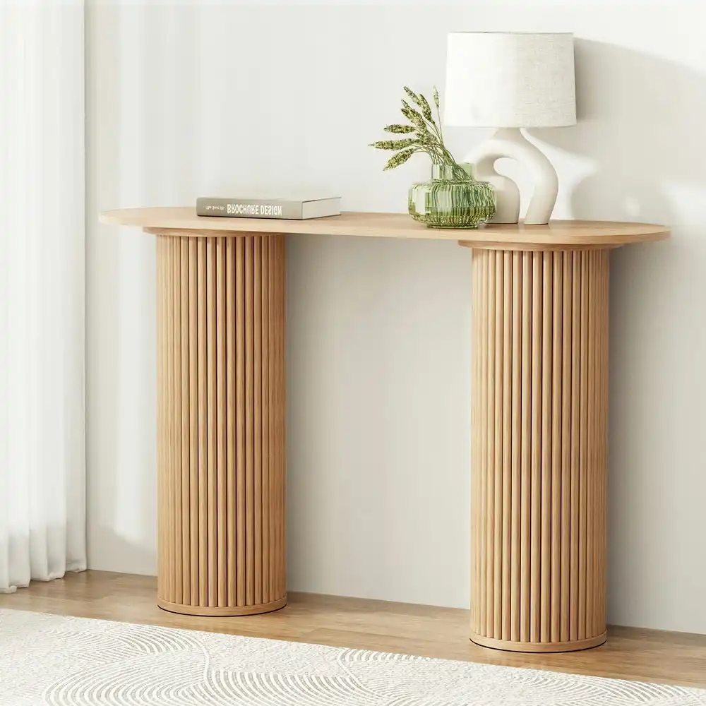 Artiss Console Table Oval 115CM Pine Blake