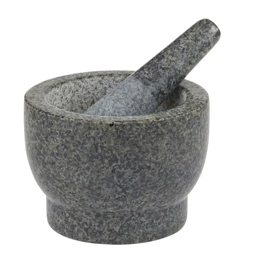 Davis & Waddell GRANITE MORTAR & PESTLE GREY 20 x 14.5cm