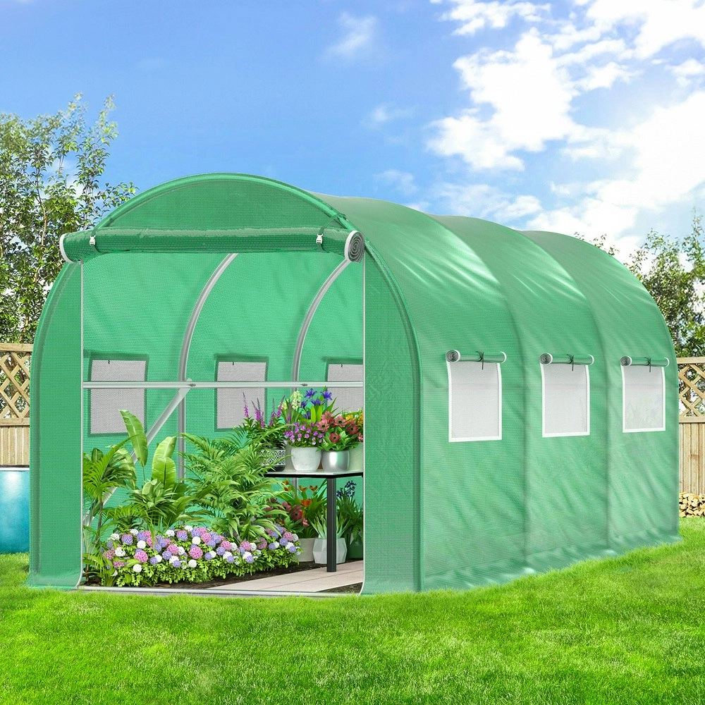 Alfordson Greenhouse Dome Shed Walk-in Tunnel Plant Garden Storage Cover 3x2x2M