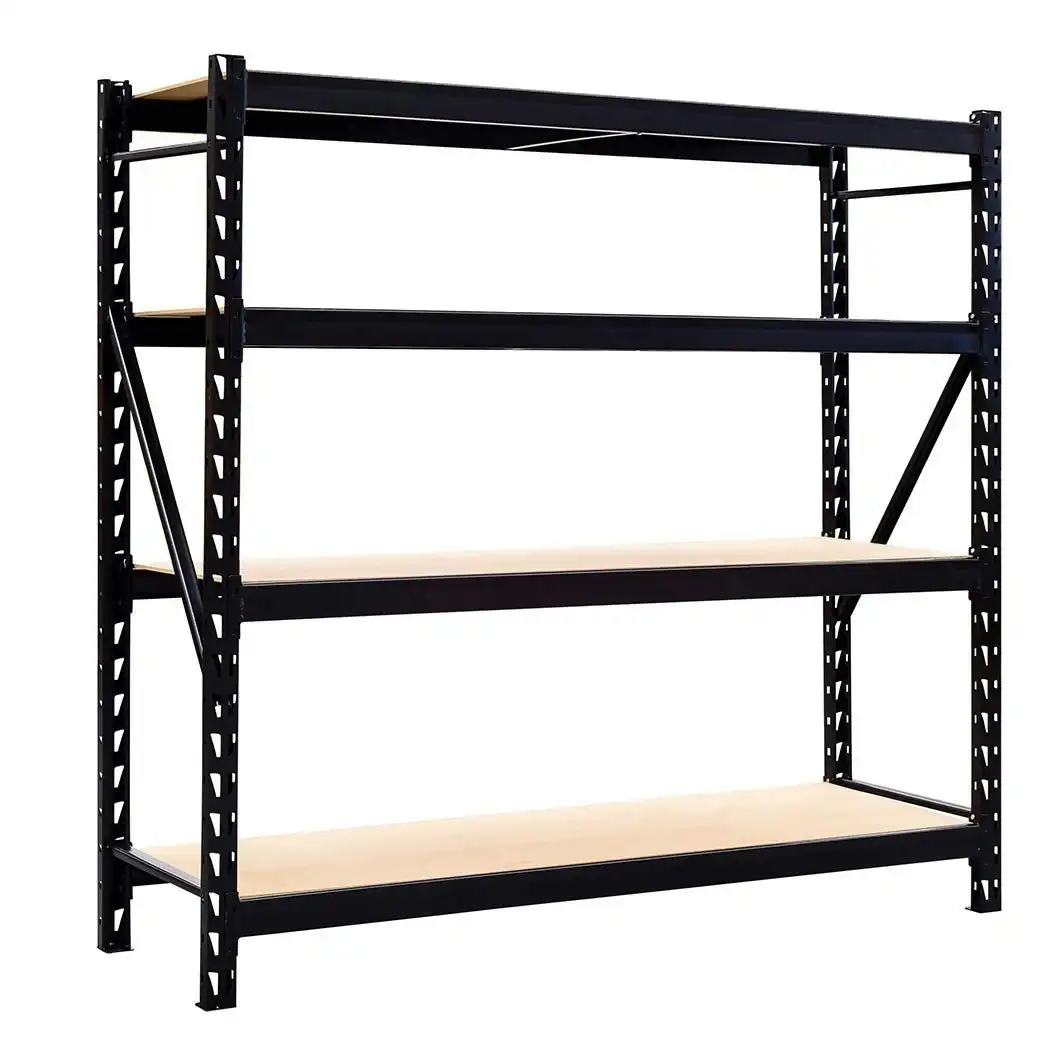 Heavy Duty 4 Shelf Black Unit