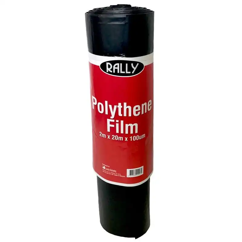 Poly Pre-Packed Builders Film 2m x 20m x 100UM Black