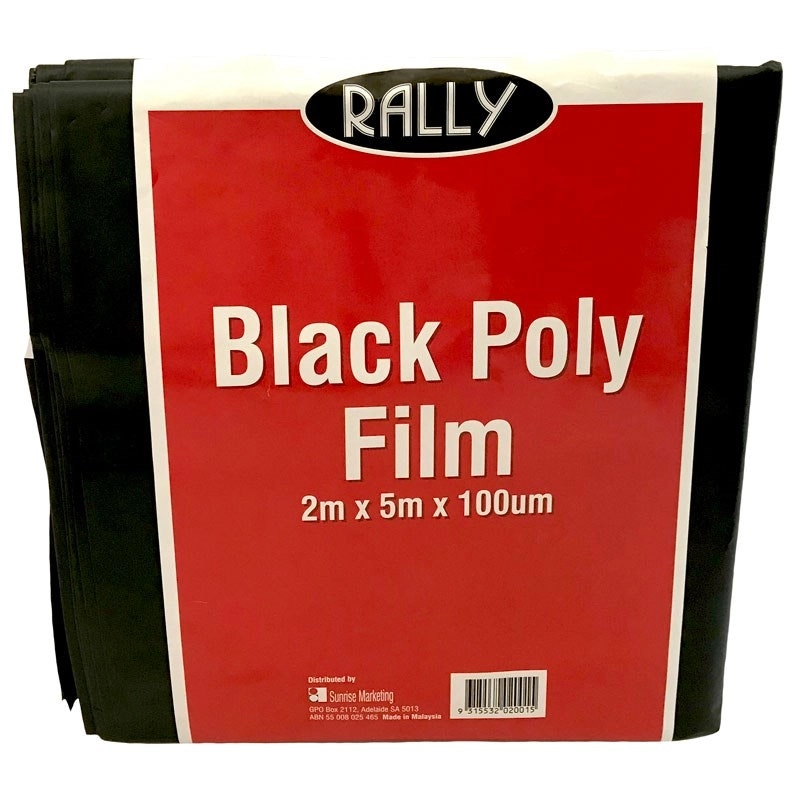 Poly Pre-Packed Builders Sheet 2m x 5m x 100UM Black