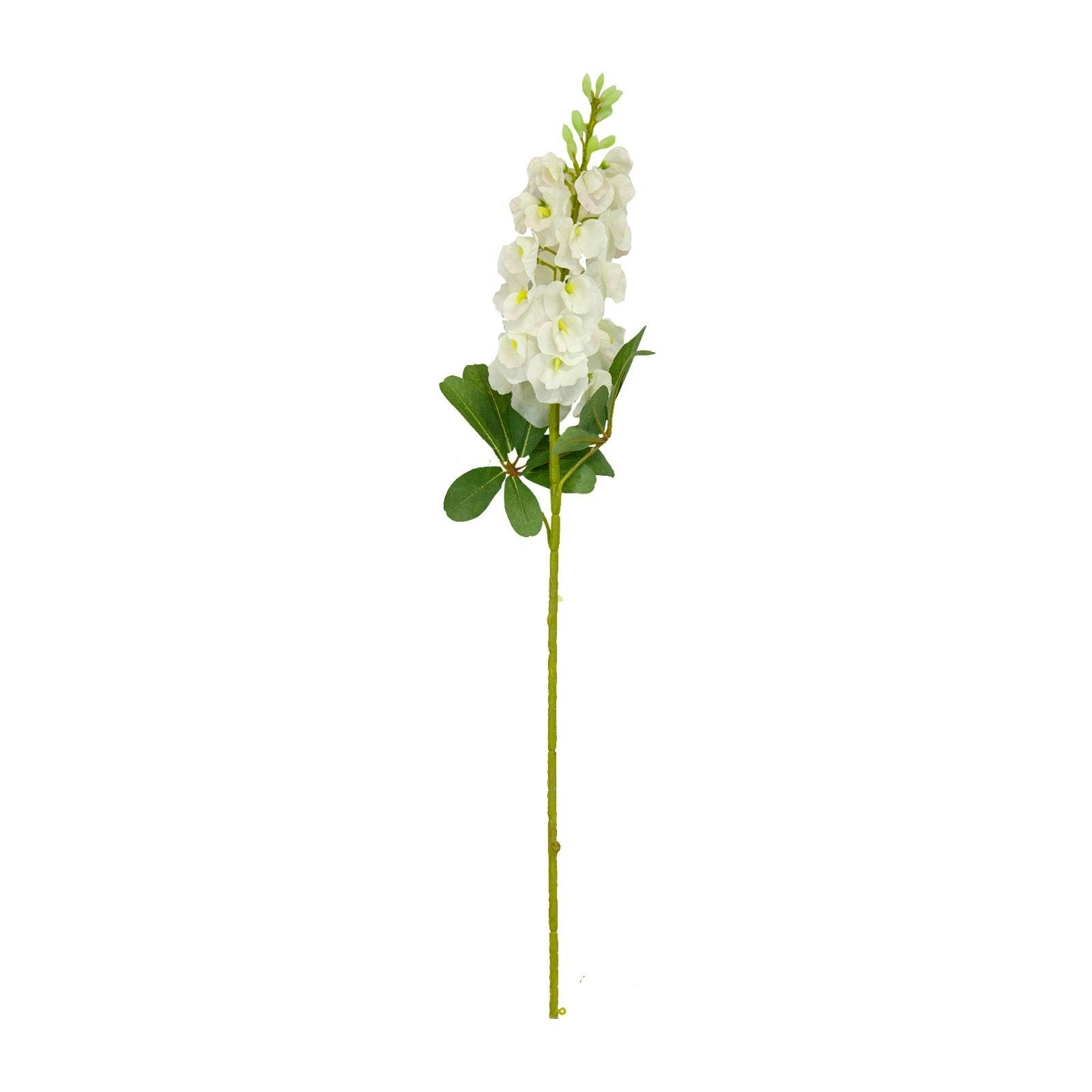 Artificial White Lupin Flowers Stem 75cm