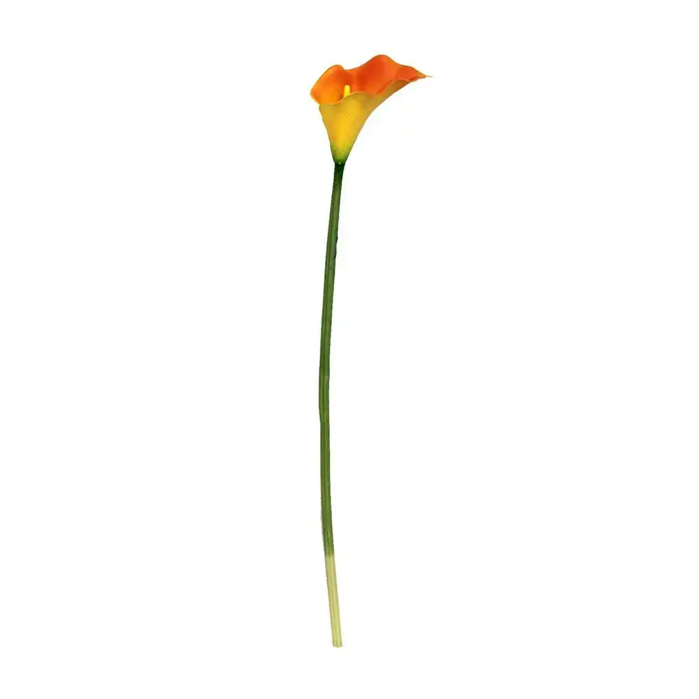 Artificial Orange Calla Lily Flower Stem 65cm