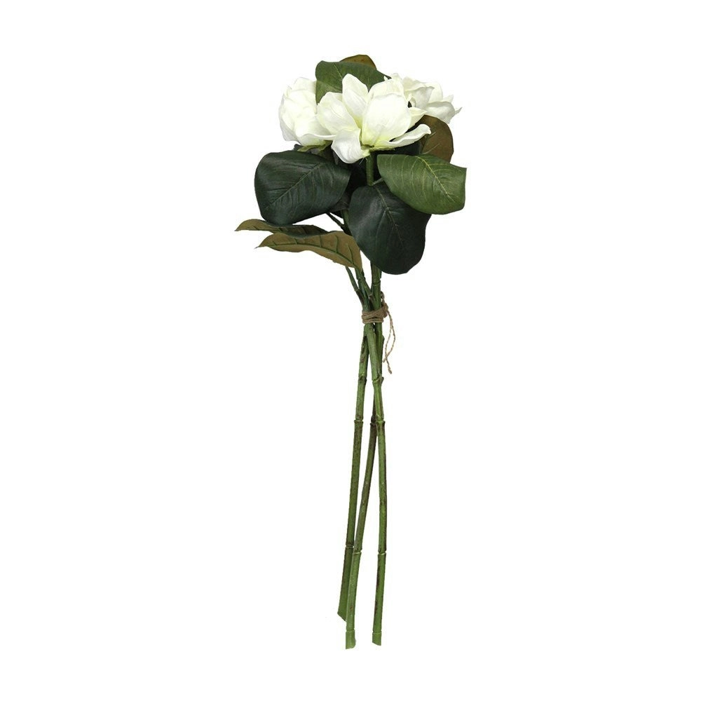 Artificial White Magnolia Flowers Bouquet 70cm