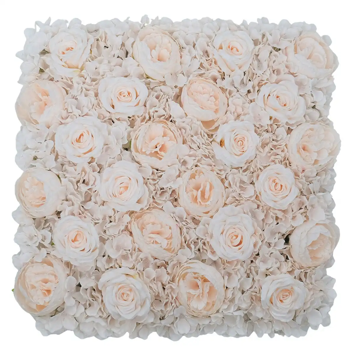 Artificial Blush Flower Wall - 50cm x 50cm