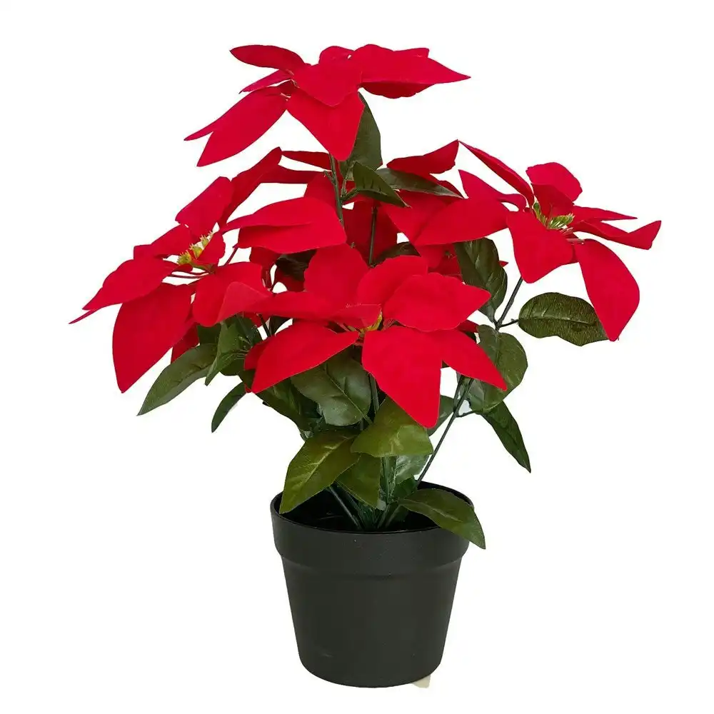 Artificial Plant - Poinsettia Red 45cm