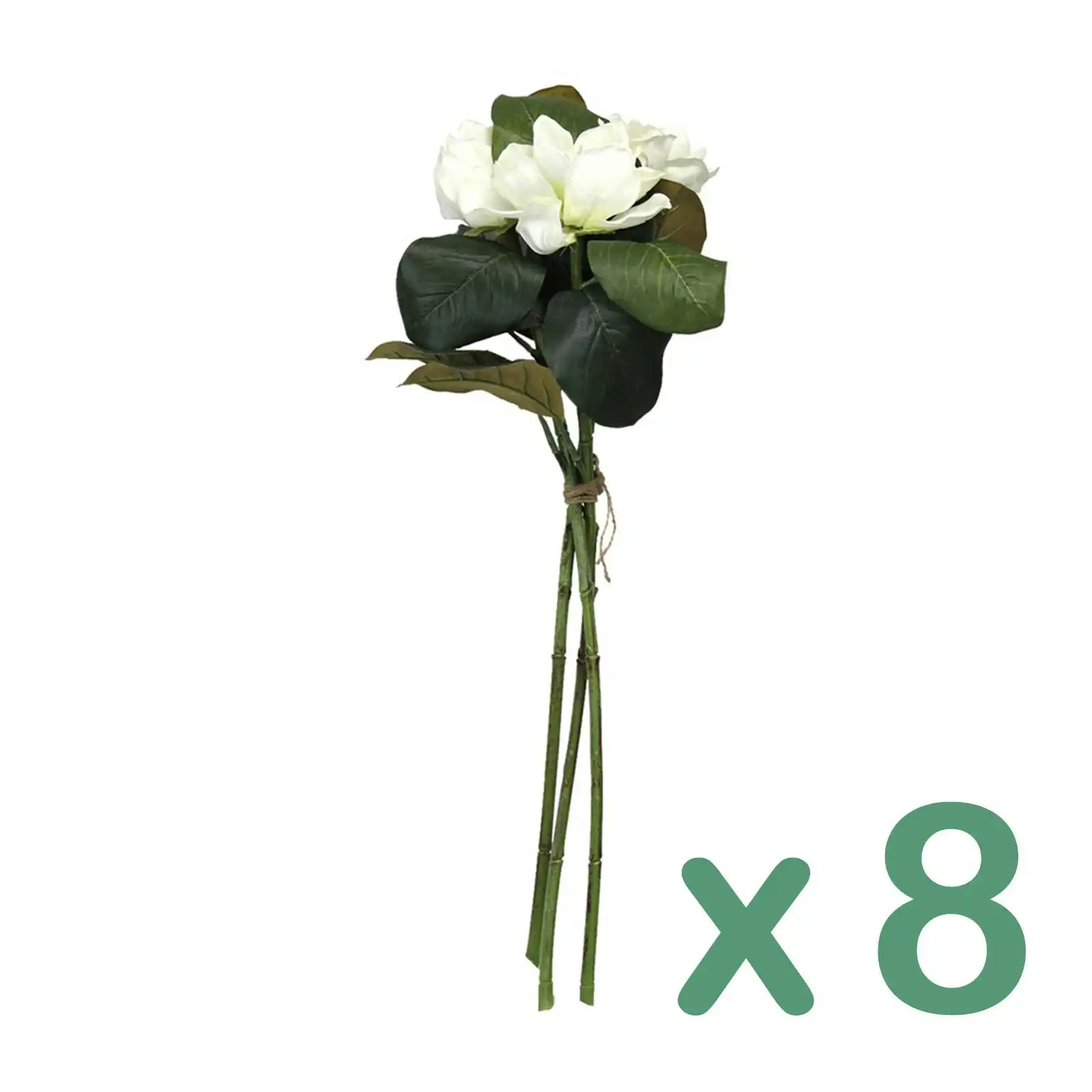 Carton of 8 - Artificial Magnolia Bouquets - WHITE 70cm