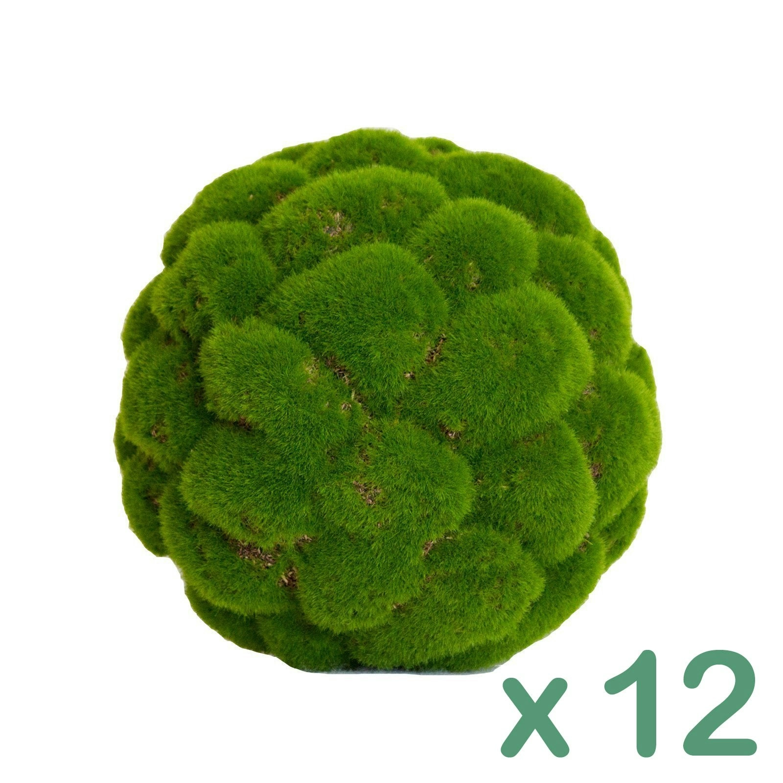 12 Artificial Moss Balls 20cm