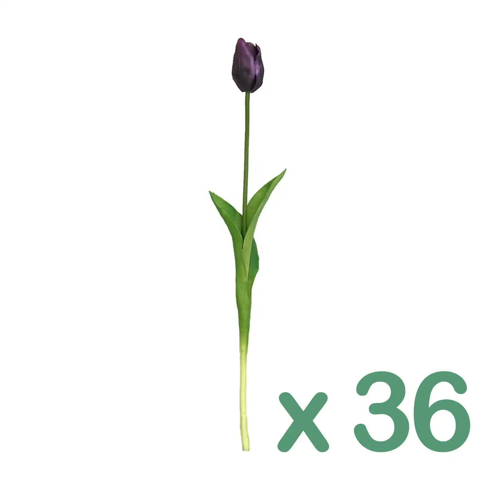 36 Stems of Artificial  Tulip Flowers PURPLE 50cm