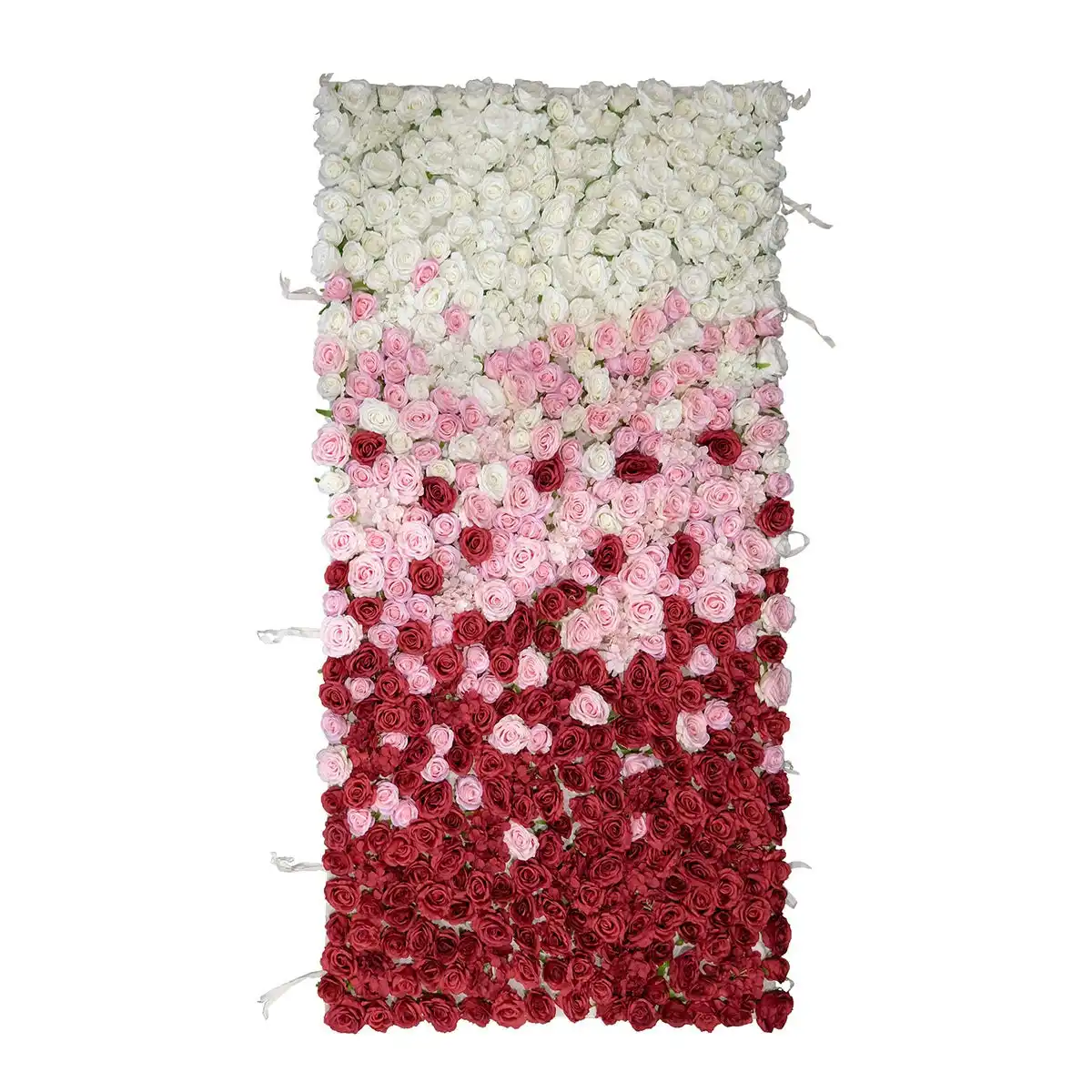 Transition Rose Flower Wall - Red/Pink/White 1.2x2.4m