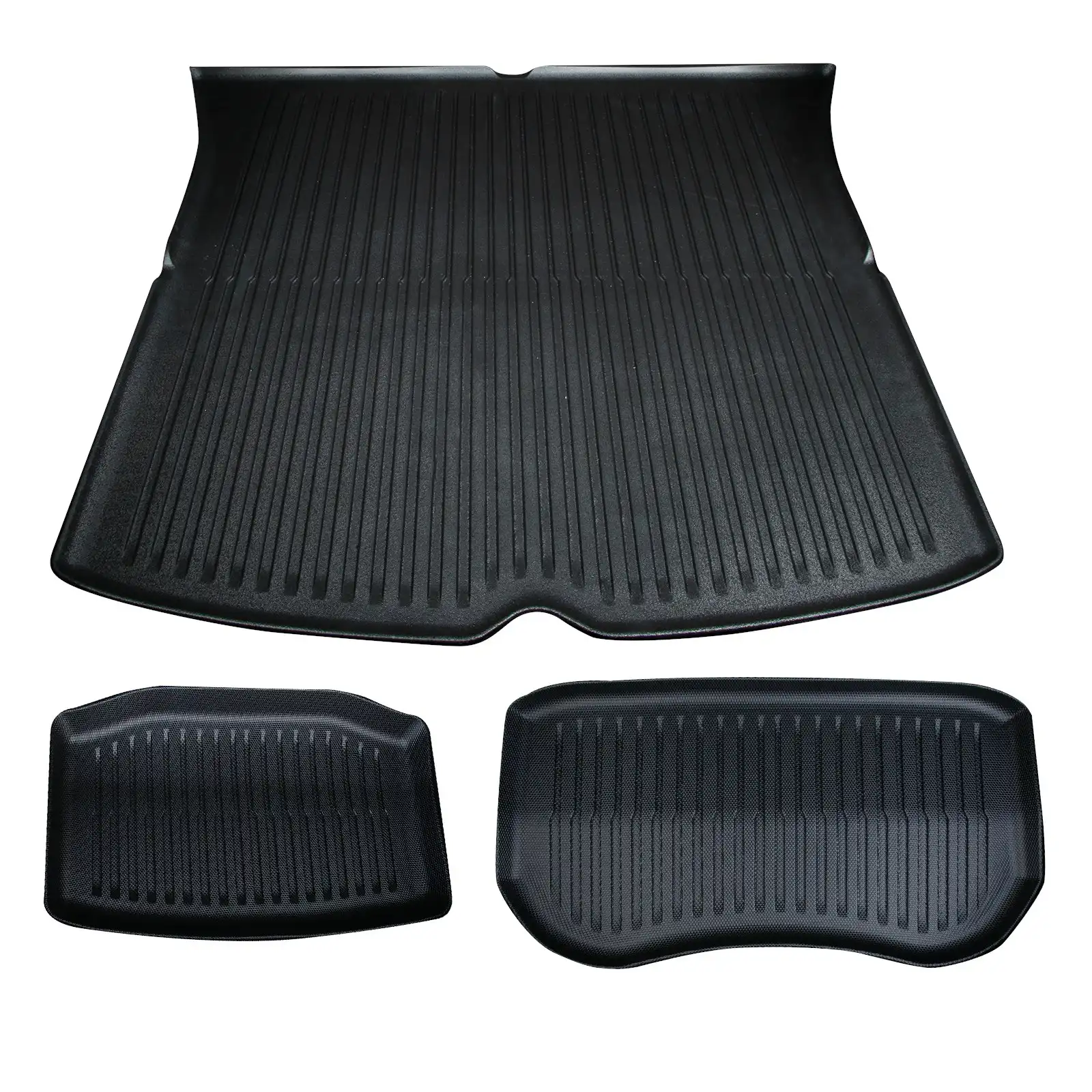 Tesla Model 3 TPE Boot Trunk Liner Mat Set - 3PCs Front Rear Toolbox Accessories