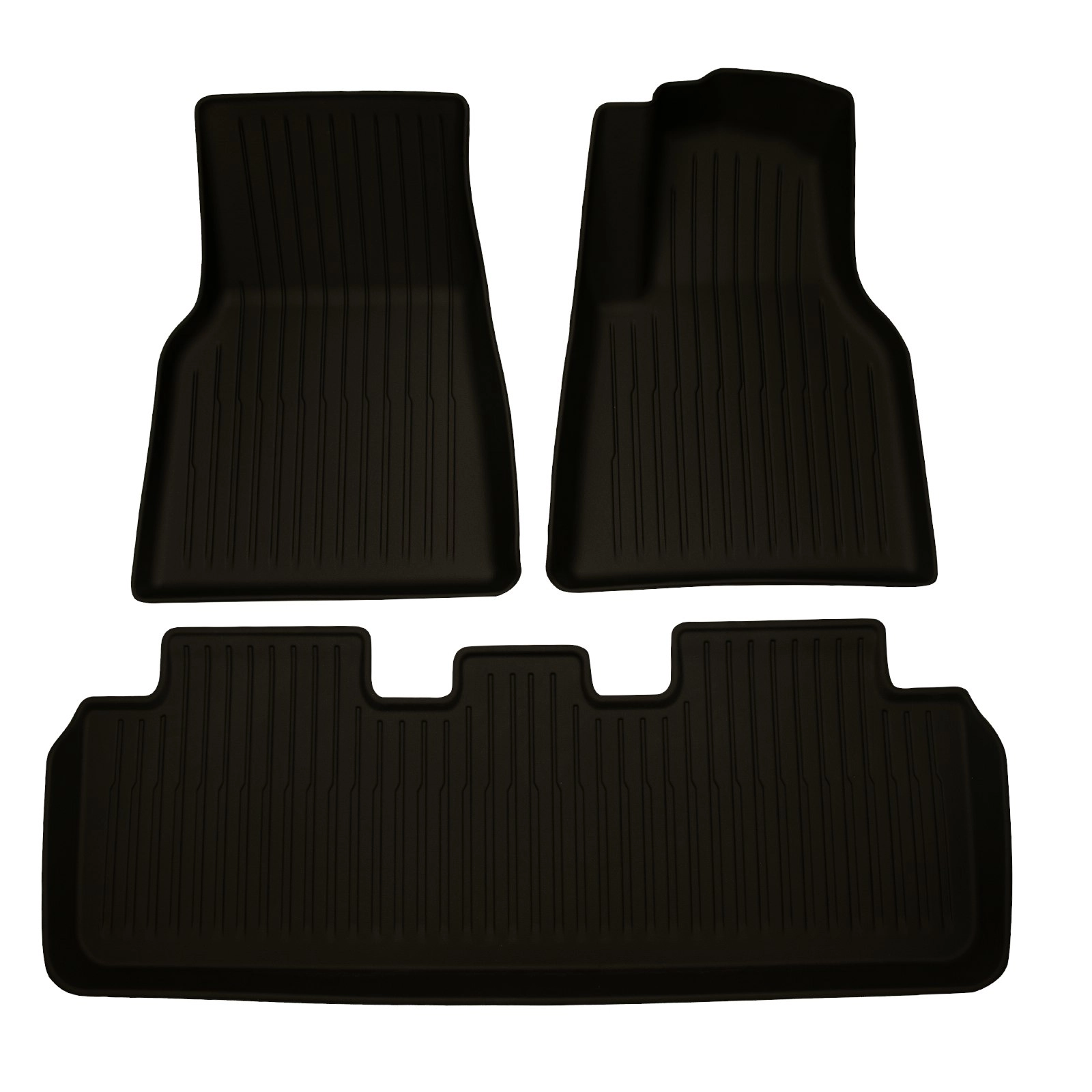 Accecar Tesla Model Y 2021-2023 TPE 3D Interior Floor Mat Set Front Rear Accessories