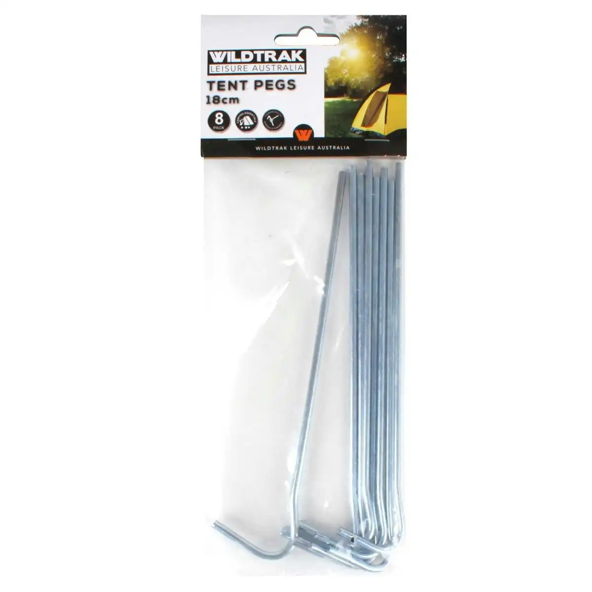 8 Pack 18cm Tent Pegs