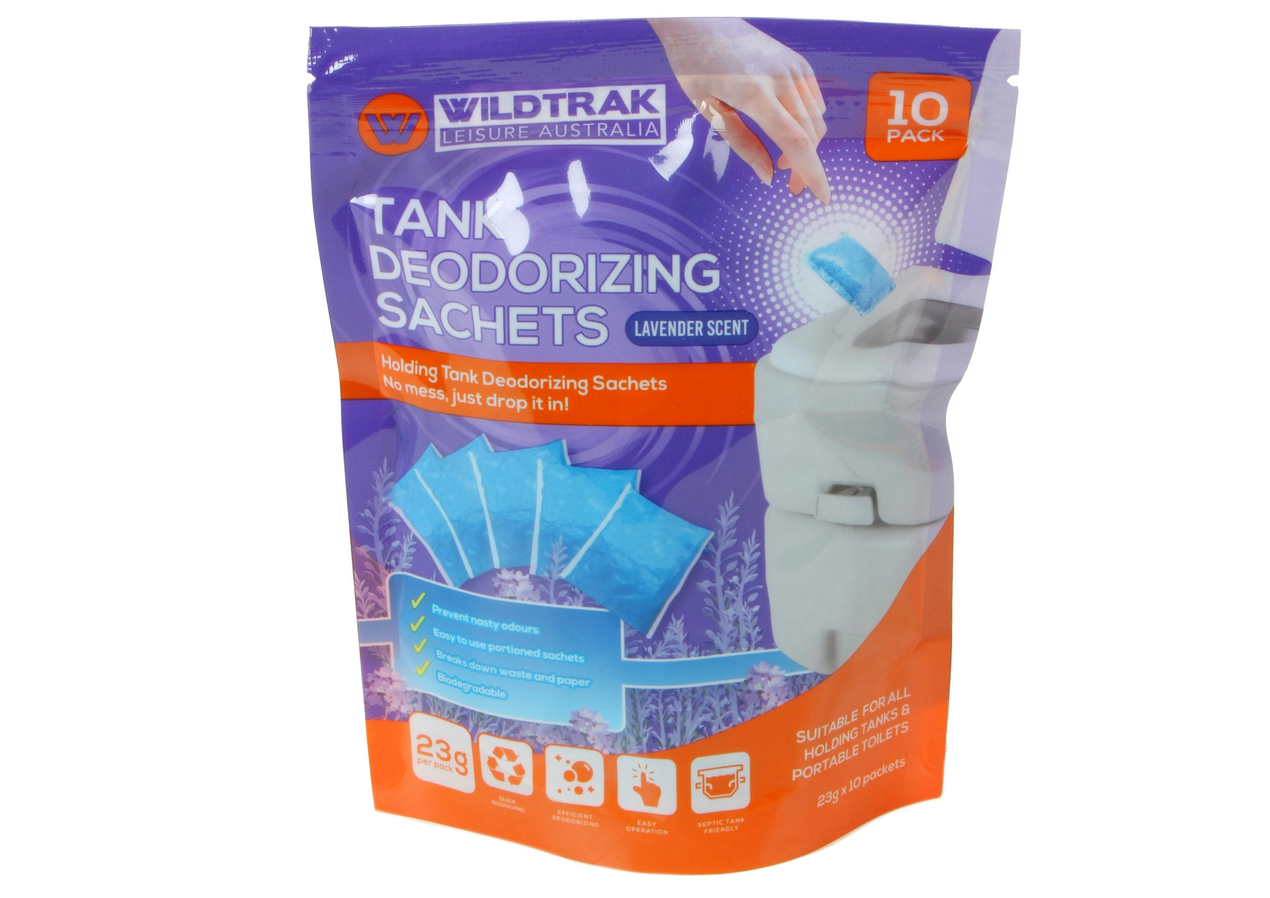 Portable Toilet Deodorizing Sachets   10 Pack