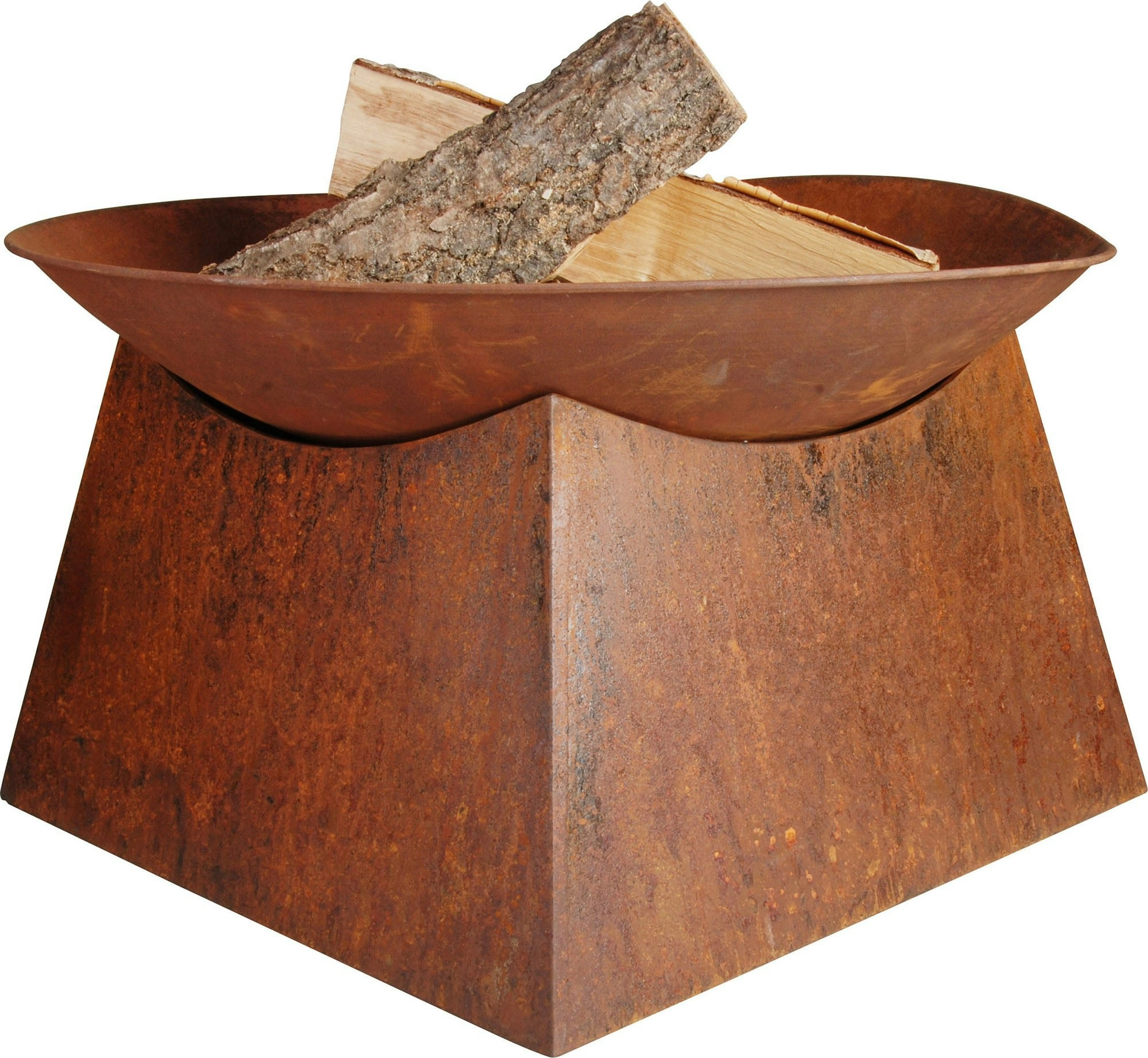 56x34cm Ignite Firepit Flower Bowl With Square Steep Base