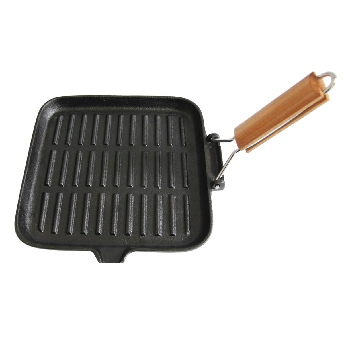 24cm Cast Iron Skillet With Wooden Handle