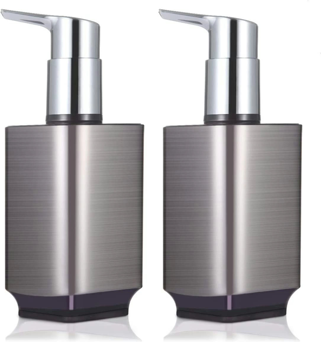 2 Pack Soap Dispenser Rust Proof Refillable Liquid Hand Dish Set Leak Proof Plastic Pump Kitchen and Bathroom