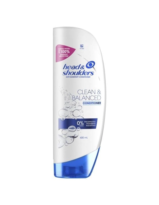 Head & Shoulders Clean & Balanced Anti Dandruff Conditioner For Clean Scalp 400ml