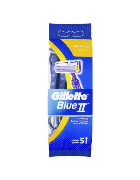 Gillette Blue II Disposable Shaving Razor 5 Pack