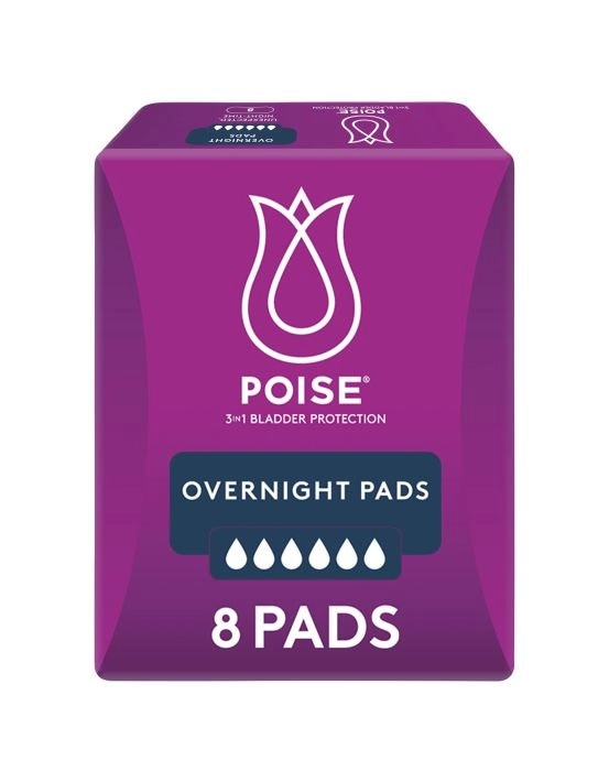 Poise Pads Overnight 8 Pack