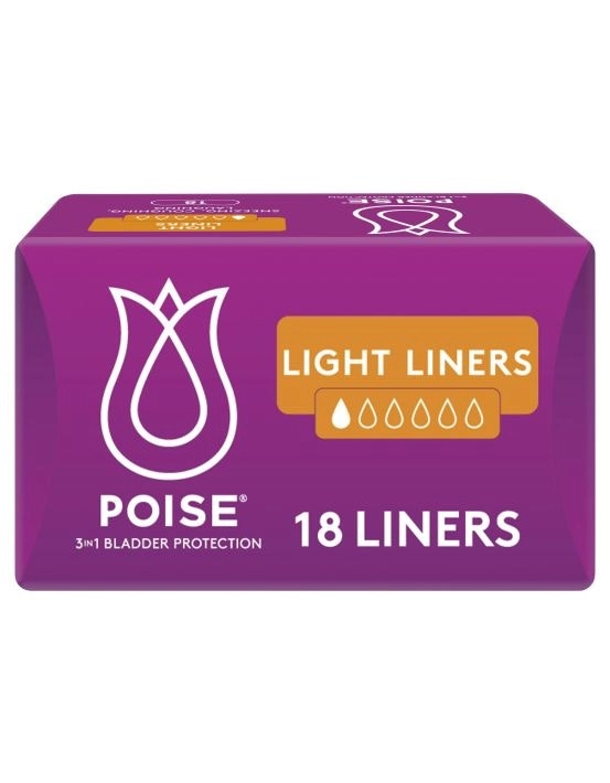 Poise Liners Light 18 Pack