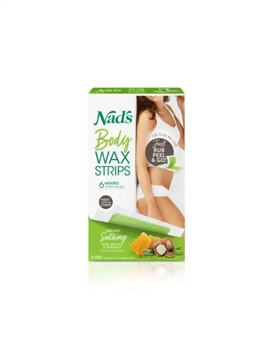 Nad's Body Wax Strips for Normal Skin 20 Strips