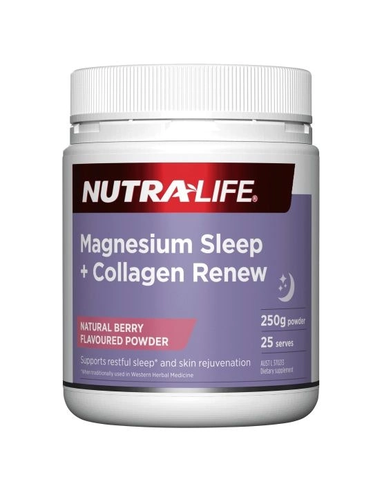 Nutra-Life Magnesium Sleep + Collagen Renew 250g