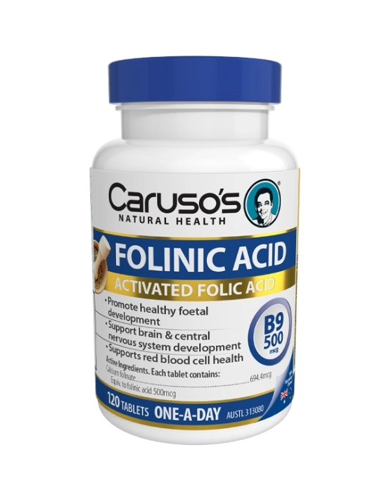 Caruso's Natural Health B9 Folinic Acid 500mg 120 Tablets