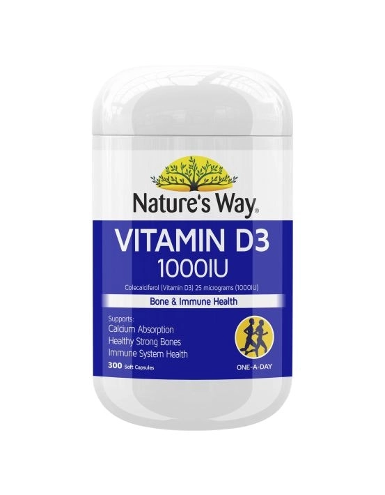 Nature's Way Vitamin D3 1000IU 300 Soft Capsules