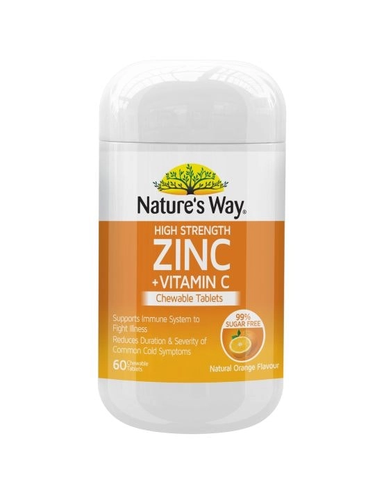 Nature's Way Zinc + Vitamin C 60 Tablets