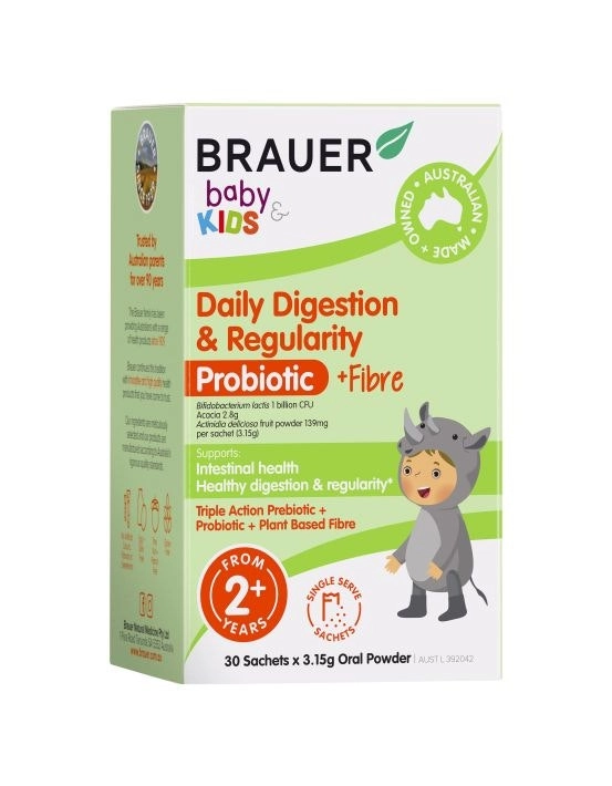 Brauer Baby & Kids Daily Digestion & Regularity Probiotic for Kids 30 Sachets