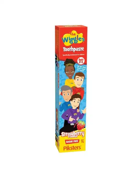 Piksters The Wiggles Toothpaste Sugar Free Strawberry Ages 2-5 96g