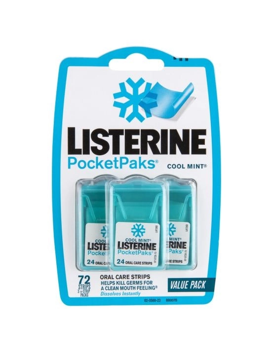 Listerine PocketPaks Cool Mint 72 Strips