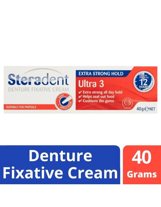 Steradent Ultra 3 Denture Fixative Cream 40g