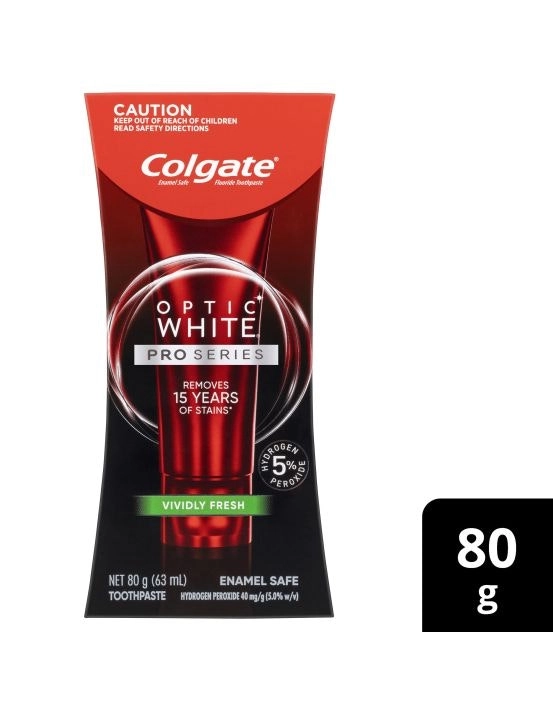 Colgate Toothpaste Optic White Pro Series Vividly Fresh 80g