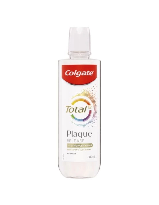 Colgate Mouthwash Total Plaque Release Clear Mint 500ml