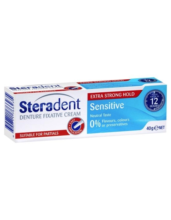 Steradent Sensitive Denture Fixative Cream 40g