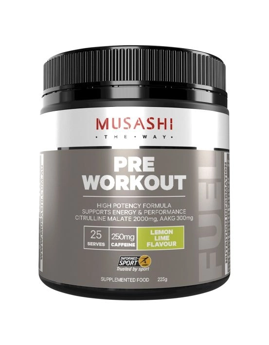 Musashi Pre Workout Lemon Lime 225g