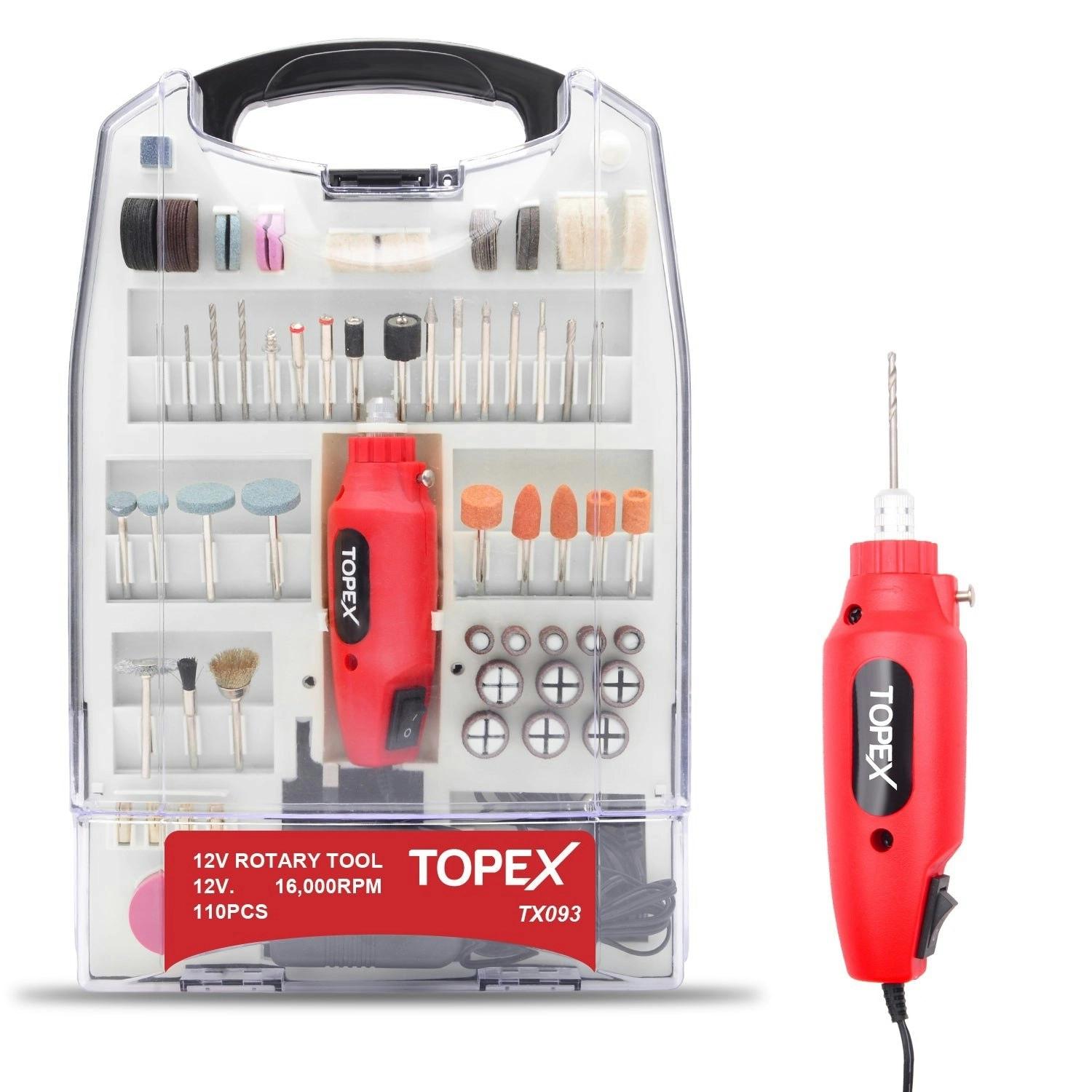 Topex 110PCS 12V Mini Corded Rotary Tool