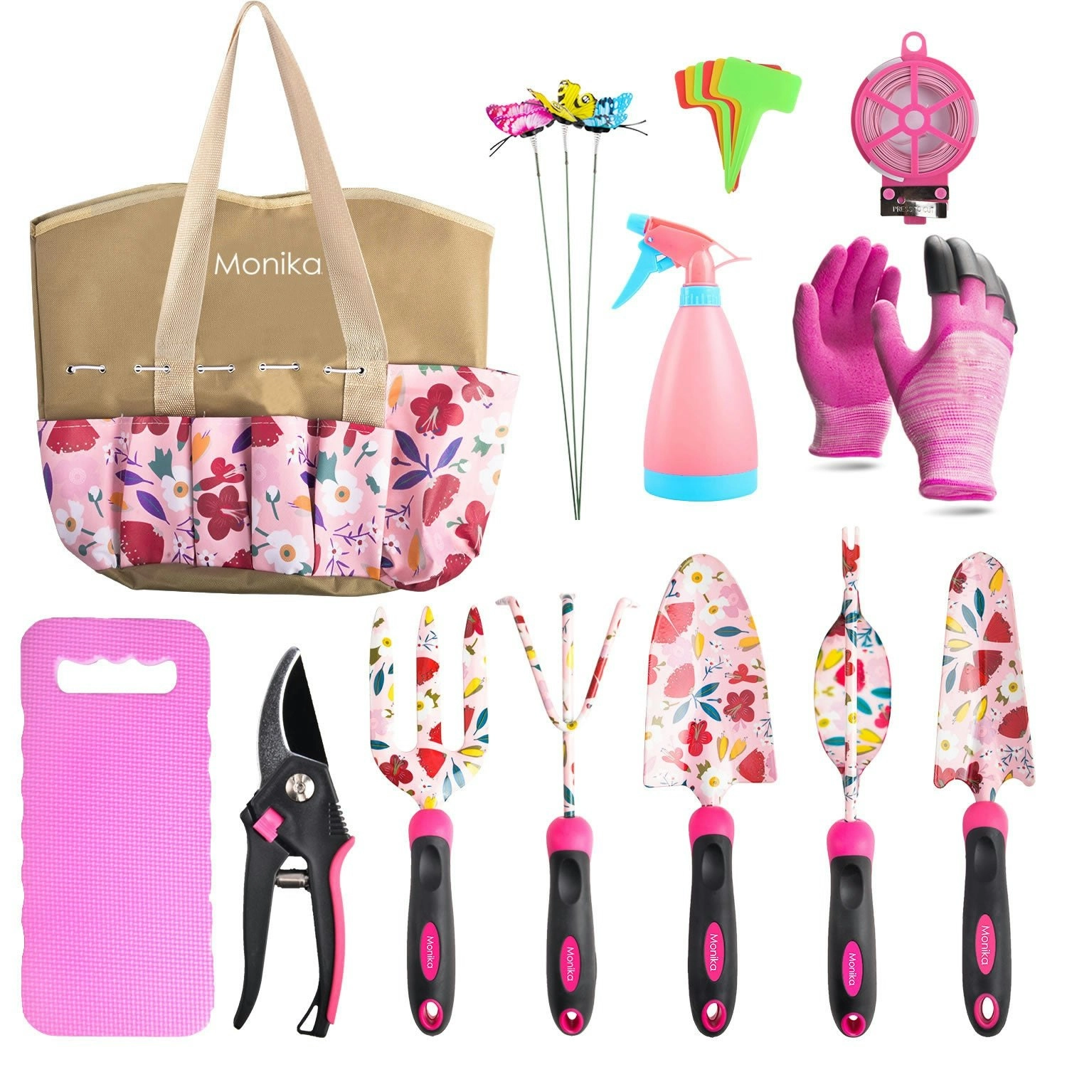 Monika 20Pcs Garden Tool Kit Set Garden Tools For Woman Gifts