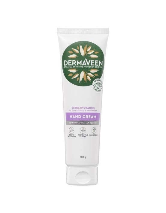 DermaVeen Extra Hydration Hand Cream for Extra Dry, Itchy & Sensitive Skin 100g